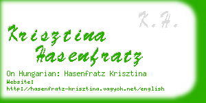 krisztina hasenfratz business card